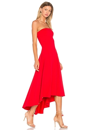 Susana Monaco Strapless Hi Low Dress in Red. Size M, S, XL, XS.