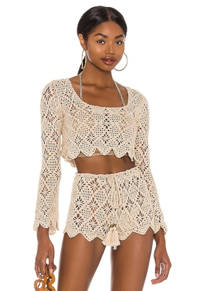 Tularosa Amaka Top in Neutral. Size L, S, XL.