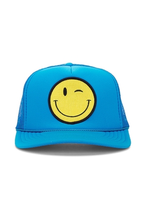 Friday Feelin Winky Hat in Blue.