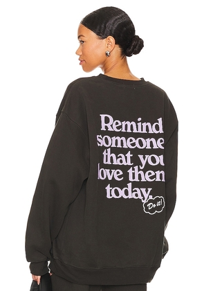 The Mayfair Group Somebody Loves You Crewneck in Charcoal. Size S/M.