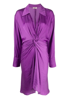 Zadig&Voltaire Rozo knot-detail satin midi dress - Purple