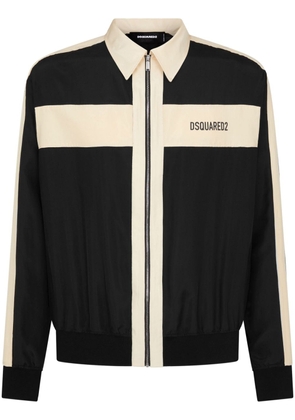Dsquared2 logo-print silk jacket - Black