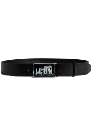 Dsquared2 Icon leather buckle belt - Black