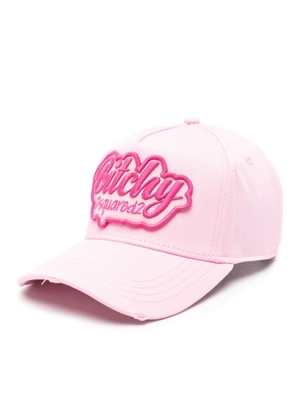 Dsquared2 logo-patch cotton cap - Pink