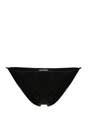 Dsquared2 high-cut metallic bikini bottoms - Black