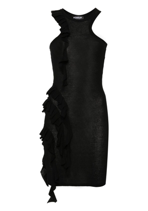 DONDUP ruffled cotton midi dress - Black
