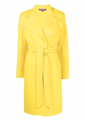 Ralph Lauren Collection belted single-breasted coat - Yellow