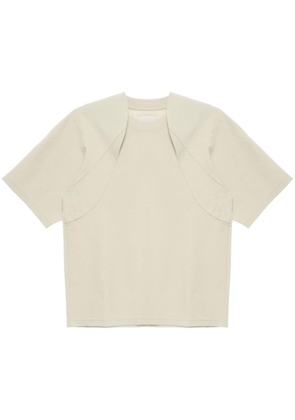 pet-tree-kor Trapa layered cotton-blend T-shirt - Neutrals