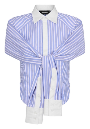 Dsquared2 knotted striped cotton shirt - Blue
