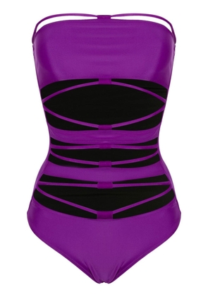 Gloria Coelho Maillot strapless one-piece - Purple