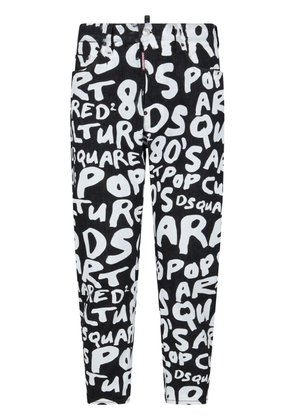 Dsquared2 logo-print slim-leg jeans - Black