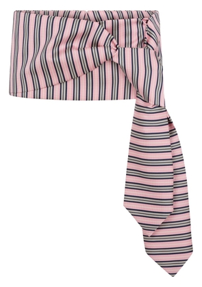 Dsquared2 knot-detail striped miniskirt - Pink