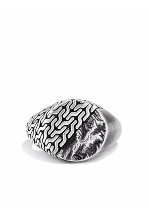 John Hardy reticulated signet ring - Silver