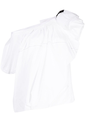 3.1 Phillip Lim gathered-detail one-shoulder blouse - White