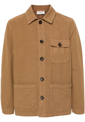 TELA GENOVA button-up canvas shirt jacket - Brown
