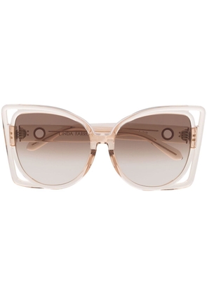 Linda Farrow cat-eye frame sunglasses - Neutrals