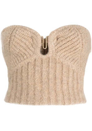 Cult Gaia strapless knitted top - Neutrals