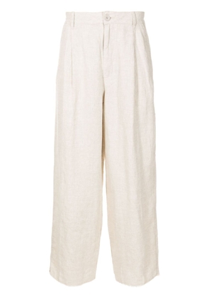 Osklen straight-leg linen trousers - Neutrals