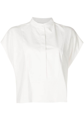 Osklen collarless cotton shirt - White
