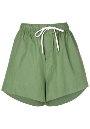 Osklen drawstring high-waisted shorts - Green