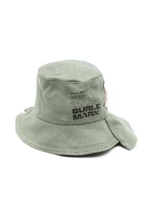 Osklen logo-print drawstring bucket hat - Green