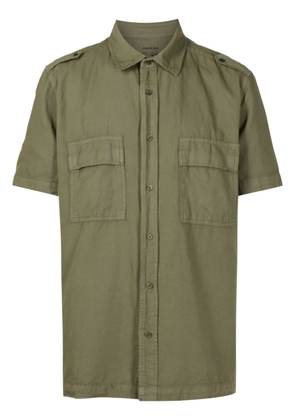 Osklen flap-pocket cotton-blend shirt - Green