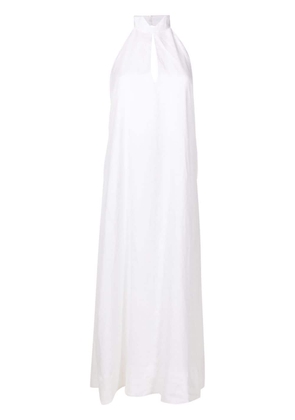 Osklen halterneck linen-blend maxi dress - White