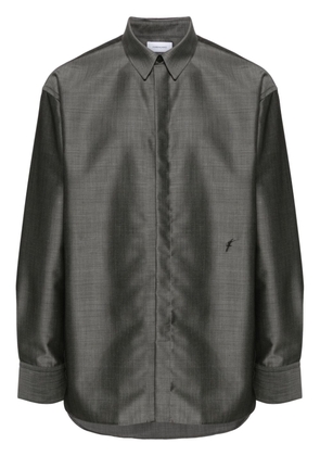 Ferragamo logo-embroidered shirt - Grey