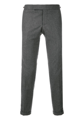 Thom Browne Seamed Elastic Stripe Skinny Wool Trouser - Grey