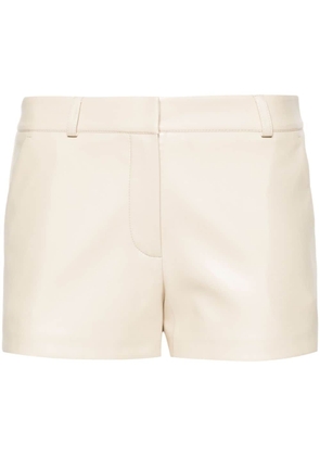 The Frankie Shop Kate faux-leather shorts - Neutrals