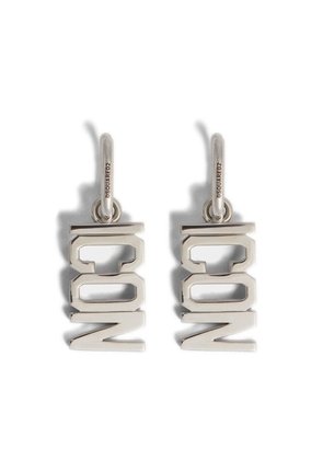 Dsquared2 Icon-plaque drop earrings - Silver
