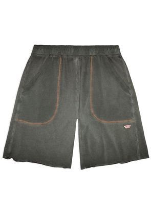 Diesel P-BASK faded-effect cotton-jersey shorts - Grey