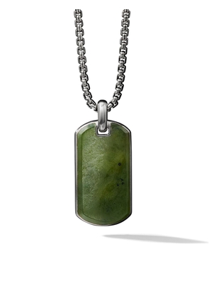 David Yurman Exotic Stone Nephrite jade 35mm tag - Silver