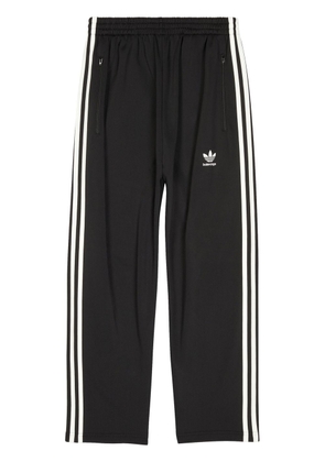 Balenciaga x adidas side-stripe cropped track pants - Black