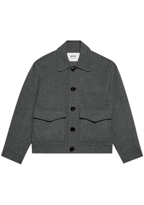 AMI Paris pointed-collar buttoned jacket - Grey