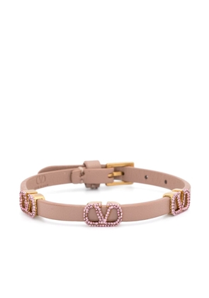 Valentino Garavani VLogo Signature leather bracelet - Pink