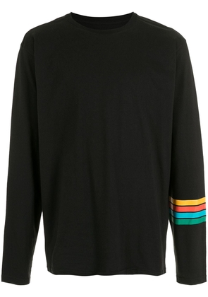 Osklen stripe-detail long-sleeved T-shirt - Black