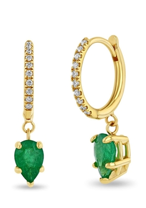 Zoë Chicco 14kt yellow gold emerald and diamond earrings