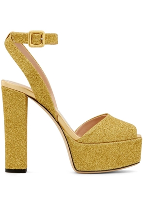 Giuseppe Zanotti Betty 120mm glitter-embellished sandals - Gold