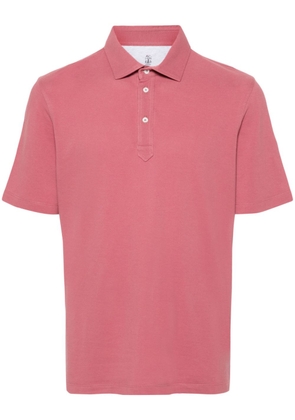 Brunello Cucinelli short-sleeve cotton polo shirt - Pink
