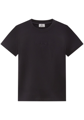 Woolrich logo-embroidered cotton T-shirt - Black