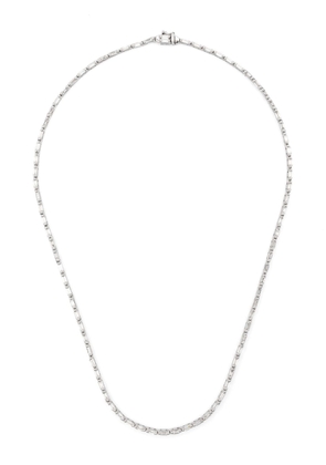 Suzanne Kalan 18kt white gold Linear diamond tennis necklace - Silver