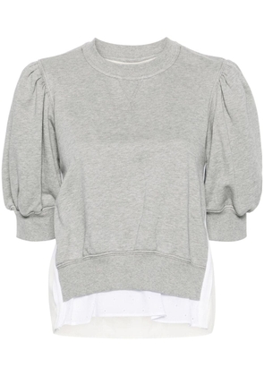 3.1 Phillip Lim broderie-anglaise cropped sweatshirt - Grey