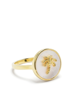 Eshvi palm tree round ring - Gold