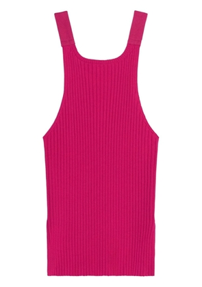 Helmut Lang side-slit ribbed-knit tank top - Pink