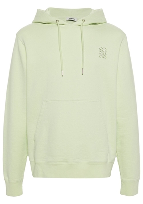 SANDRO logo-embroidered hoodie - Green
