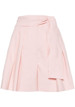 Claudie Pierlot pleat high-waisted shorts - Pink