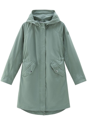 Woolrich single-breasted hooded parka coat - Green