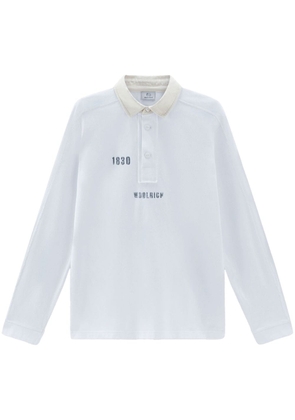 Woolrich logo-print cotton polo shirt - White