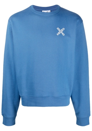 Kenzo logo-print cotton sweatshirt - Blue